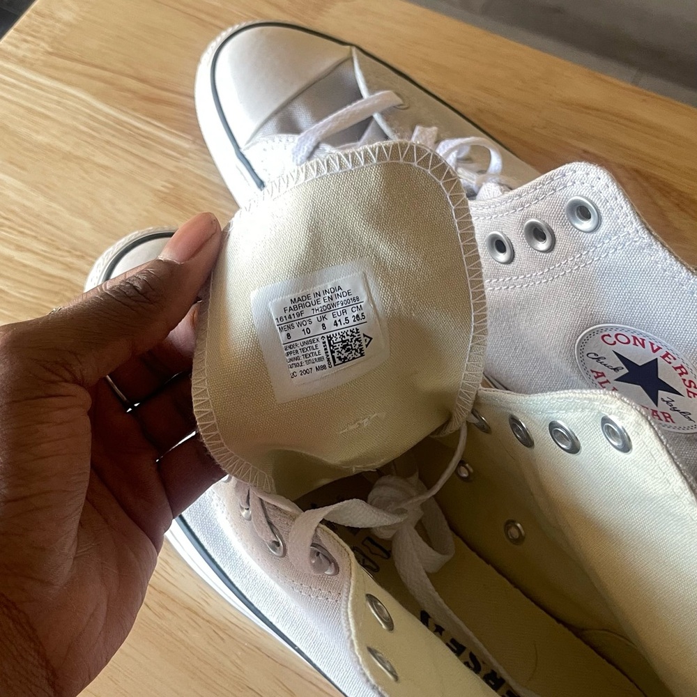 Converse White High-Top Sneakers - Picture 3 of 6